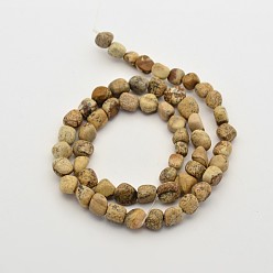 Picture Jasper Natural Picture Jasper Bead Strands, Tumbled Stone, 5~7X5~7mm, Hole: 1mm, about 15.7 inch