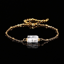 Хрусталь Браслеты из натурального кварцевого кристалла, браслеты-цепочки для женщин, 6-3/4 дюйм (17 см)