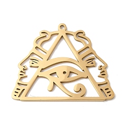 Золотой 304 подвески из нержавеющей стали, Очарование глаза Гора, без свинца, без кадмии и без никеля, золотые, 26.5x33.5x1.5 мм, отверстие : 1.4 мм