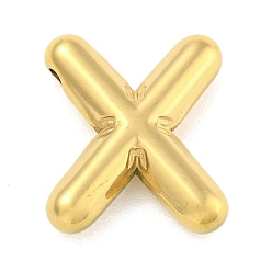 Letter X Ионное покрытие (ip) 304 подвески из нержавеющей стали, шарм-буква, золотые, Письмо X, 19.5x16.5x5 мм, отверстие : 2 мм