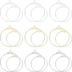 Mixed Color 120Pcs 6 Style Brass Connector Charms, 2-Loop Link Pendants, Mixed Color, 30mm and 20mm, 20pcs/style