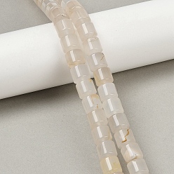 Натуральный Агат Природный агат бисер нитей, колонка, 9~10x10 мм, отверстие : 1 мм, около 40 шт / нитка, 15.55 дюйм (39.5 см)