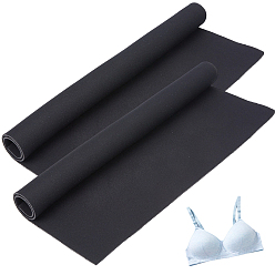 Black Sponge Underwear Breast Pad, Bra Cup Pad, Square, Black, 390~400x400~405x3mm
