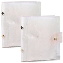 Лавандовый румянец 2мини-книжка-держатель для фотокарт из ПВХ, прямоугольные, лавандовый румянец, 111x102x13.5 мм