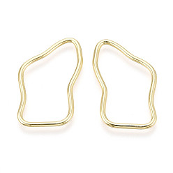 Light Gold Соединительные колечки из сплава, неправильная форма, без кадмия, без никеля и без свинца, стойки покрытие, золотой свет, 30x19.5x1.5 мм, внутренний диаметр: 27x16 мм