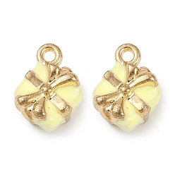 Box Сплав эмали прелести, золотые, коробка, 11x8.5x7.5 мм, отверстие : 1.2 мм