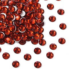90075 Red Velvet Preciosa® maxima crystal без горячей фиксации плоские камни, чешский хрусталь, срыв твердой мозговой оболочки, круглый(438 11 615 шатон-роза), 90075 красный бархат, ss 12 (3~3.2 мм)