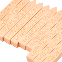 Персиковый Слойка Diy наборы штампов с восковой печатью, сургучные палочки, без фитилей, с ложкой из нержавеющей стали, свеча, розовые, 90x11x11 мм