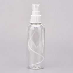 Clair Bouteilles de pulvérisation en plastique, avec brumisateur fin et capuchon anti-poussière, bouteille rechargeable, clair, 16.2 cm, capacité: 150 ml