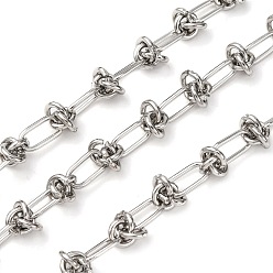 Нержавеющая Сталь Цвет 304 звенья узловой цепи из нержавеющей стали, несварные, цвет нержавеющей стали, 11.5x6x1.2 мм