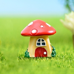 Красный Миниатюрные украшения из смолы, аксессуары для домашнего кукольного домика с микро-ландшафтом, притворяясь опорными украшениями, гриб, красные, 26~27 мм