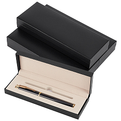 Black Plastic Pen Gift Packing Boxes, Rectangle, Black, 17.4x6.3x2.65cm