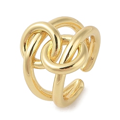 Настоящее золото 18K Латунь манжеты кольца, без свинца и без кадмия, реальный 18 k позолоченный, внутренний диаметр: 17.5 мм