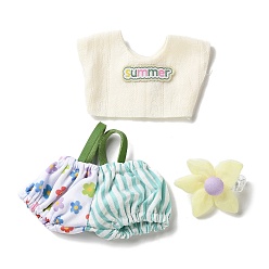 Светло-желтый Комплекты одежды из ткани для самостоятельного изготовления кукол, светло-желтый, 39~80x46~103x3~21 мм, 3 шт / комплект