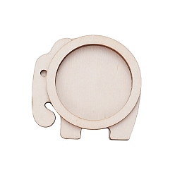 Слон Деревянная рамка для фотографий, фоторамка с вышивкой своими руками, для настенного или настенного украшения дома, слон, 67x70 мм