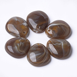 Верблюжий Акриловые подвески, Стиль имитация драгоценных камней, слеза, верблюжие, 20x18x6 мм, Отверстие : 2 мм , около 312 шт / 500 г