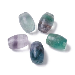 Fluorite Natural Fluorite Beads, Half Drilled, Barrel, 25~25.5x17.5~18mm, Hole: 2.5~3mm