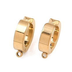 Золотой 304 стали обруча серьги выводы из нержавеющей, с петлей, золотые, 15.5x13x4 мм, отверстие : 1.4 мм