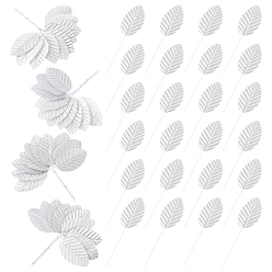 Серый Искусственный лист из шелковой ткани ручной работы, для партии, свадьба, украшение сцены, серые, 105~109x29~31x1 мм, 200 шт / комплект