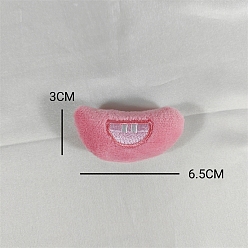 Pink Изготовление рта куклы из бархата, принадлежности для изготовления кукол, розовые, 30x65 мм