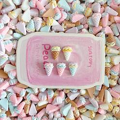 (52) Непрозрачная лаванда Кабошоны из смолы, мороженое, разноцветные, 14.5x9.5x7.5 мм