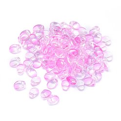 Бледно-Розовый Стеклянные прелести, овальные, розовый жемчуг, 8x6x4 мм, отверстие : 1 мм