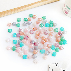 (52) Непрозрачная лаванда Имитация подвески желе акриловые, сердце, разноцветные, 16x15x10 мм, отверстие : 3.6 мм, 430 шт / 500 г