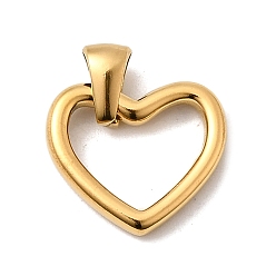 Настоящее золото 18K 304 подвески из нержавеющей стали, ионное покрытие (ip), шарма сердца, реальный 18 k позолоченный, 13.5x16x2.5 мм, отверстие : 3.5x2.5 мм