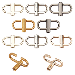 Mixed Color Adjustable Iron Buckles for Chain Strap Bag, Chain Links Tiny Clip to Shorten Length of Metal Chain, Mixed Color, 12.5~13x22~22.5x4mm, Hole: 2mm, 5 colors, 2pcs/color, 10pcs