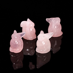 Розовый Кварц Натуральный розы украшения кварц дисплей, украшение домашнего офиса, кролик, 25 мм