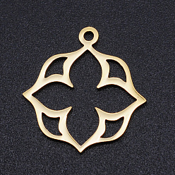 Золотой 201 подвески из нержавеющей стали, подвески для лазерной резки, цветок, золотые, 19.5x19x1 мм, отверстие : 1.5 мм