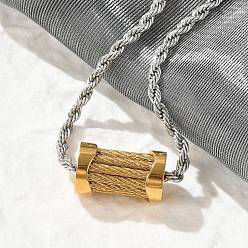 Золотой & Цвет Нержавеющей Стали 304 браслеты из нержавеющей стали ссылка для женщин, колонка, ионное покрытие (ip), золотые и нержавеющая сталь цвет, 8-1/4 дюйм (20.8 см)