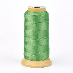 Verde Lima Hilo de poliéster, por encargo tejida fabricación de joyas, verde lima, 1 mm, sobre 230 m / rollo