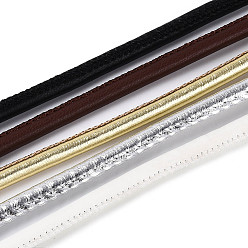 (52) Непрозрачная лаванда 5м 5 цветной круглый шнур из искусственной кожи, кожаный шнур ювелирных изделий, ювелирные изделия diy шнур, разноцветные, 6 мм, около 1.09 ярдов (1 м) / цвет