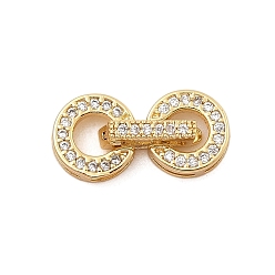 Настоящее золото 18K Латунное микропейв, прозрачный кубический цирконий, складные застежки, без кадмия, без никеля и без свинца, кольцо, реальный 18 k позолоченный, 16.5 мм