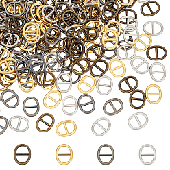 (52) Непрозрачная лаванда 240шт. 4 цвета сплава пряжки застежки, для лямки, обвязочные мешки, аксессуары для одежды, овальные, разноцветные, 10.5x8x1 мм, отверстие : 5.5x3.5 мм, 60 шт / цвет