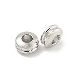 Платина Латунные бусины, без кадмия, без никеля и без свинца, рондель, платина, 4x2 мм, отверстие : 1.5 мм