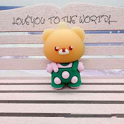 Pink Пластиковые подвески из пвх, медведь, розовые, 50x30 мм