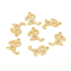 Letter R 201 подвески из нержавеющей стали, лазерная резка, буквы, золотые, letter.r: 15x14x1.2 мм, отверстие : 1 мм