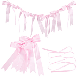 Pink Гирлянда из бантов, для вечеринок, фестивалей, украшений для дома, розовые, 170x250x10 мм