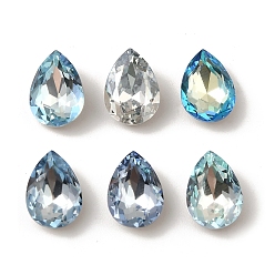 (52) Непрозрачная лаванда K 5 кабошоны из стеклянного страза, задние и задние, граненые, слеза, разноцветные, 14x10x5 мм