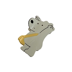 Белый Заколки для волос с когтями из ацетата целлюлозы (смола), медведь, заколка для волос без следов челки для женщин и девочек, белые, 85 мм