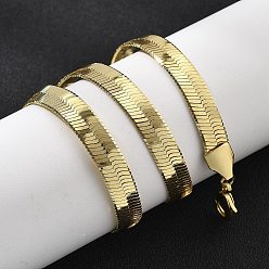 Настоящее золото 18K Латунные плоские ожерелья в виде змеи для женщин, стойки покрытие, долговечный, без кадмия и без свинца, реальный 18 k позолоченный, 21.06 дюйм (53.5 см)