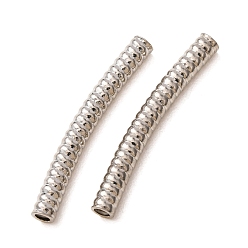 Couleur Acier Inoxydable 304 inoxydable perles de tubes d'acier, couleur inox, 35.5x5.5x4mm, Trou: 2.8mm