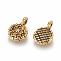 Античное Золото Подвески из сплава в тибетском стиле, без свинца, без никеля и без кадмия, античное золото , 13x9 мм, отверстие : 1.5 мм