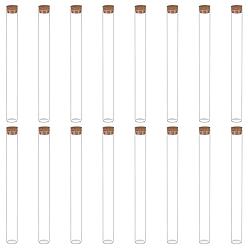 Clear Glass Test Tube, with Wooden Stopper, Clear, 185mm, 10pcs/box