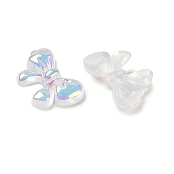 Морская Ракушка Абс пластмассовые кабошоны, радужный, бантом, цвет морской раковины, 6x8.5x1.5 мм