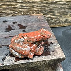 Джаспер Кунжут Натуральная кунжутная яшма резная статуя лягушки украшение дома, Статуэтки по фен-шуй для украшения домашнего офиса, 40 мм