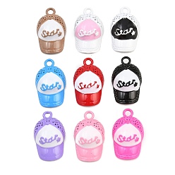 (52) Непрозрачная лаванда Подвески из эмали и сплава, стойки покрытие, шляпные прелести, окрашеные, без кадмия, без никеля и без свинца, разноцветные, 23.5x14x8.5 мм, отверстие : 2.5 мм