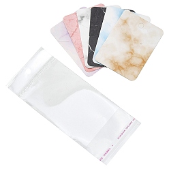 (52) Непрозрачная лаванда 60 шт. 6 цветная бумага для демонстрации ювелирных изделий, для серьги, ожерелья шкентеля, прямоугольник с мраморным рисунком, разноцветные, 7x5 см, о 10шт / цвет